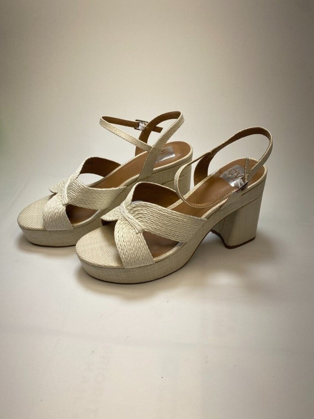 Dolce Vita DV Womens Wynston Ivory Boho Heel Sandal Sz 11
